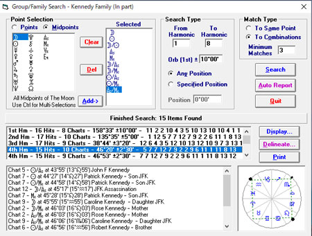 ジグソーVer.2.5のファミリー・グループの手動検索の画面